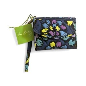 Vera Bradley Super Smart Floral Wristlet- Indigo Pop- NWT